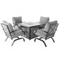 Gathercraft Franklin 5-Piece Firepit Chat Set in Gray, , large