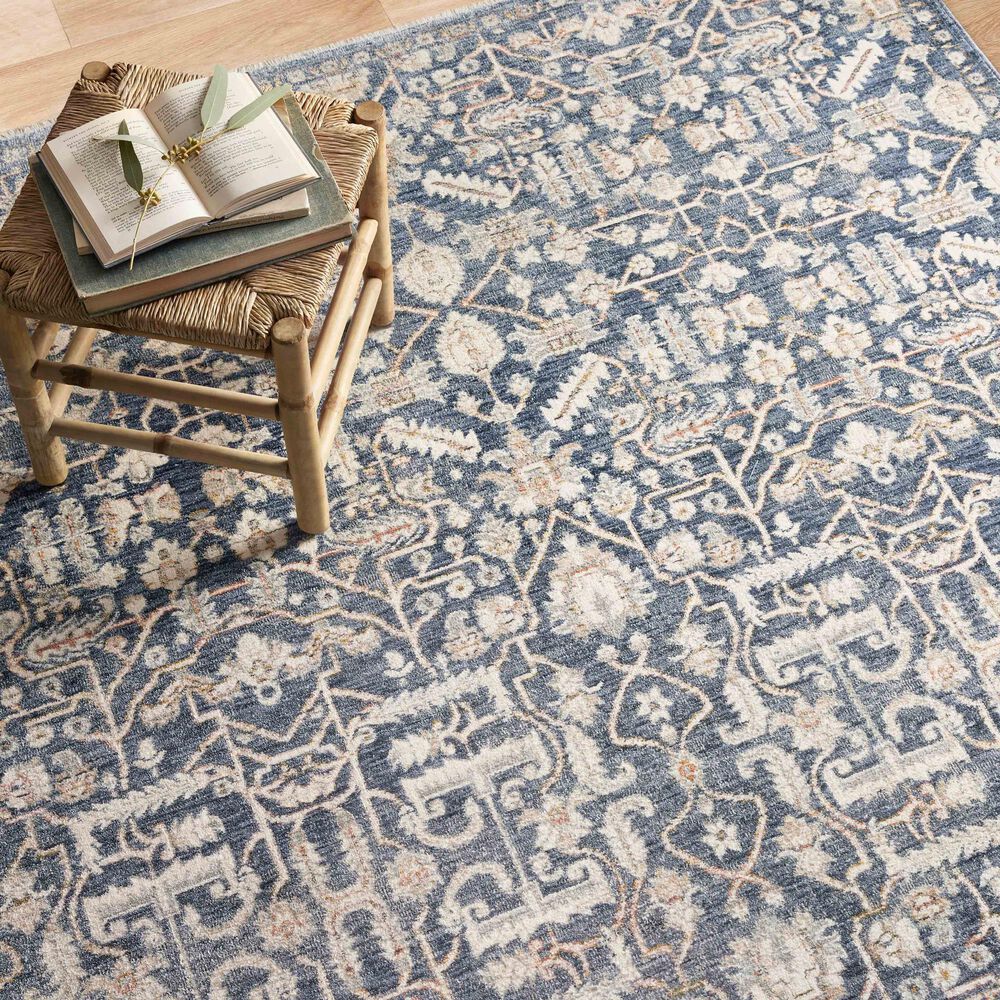 Amber Lewis x Loloi Zuma 11&#39;6&quot; x 15&#39;7&quot; Blue and Ivory Area Rug, , large