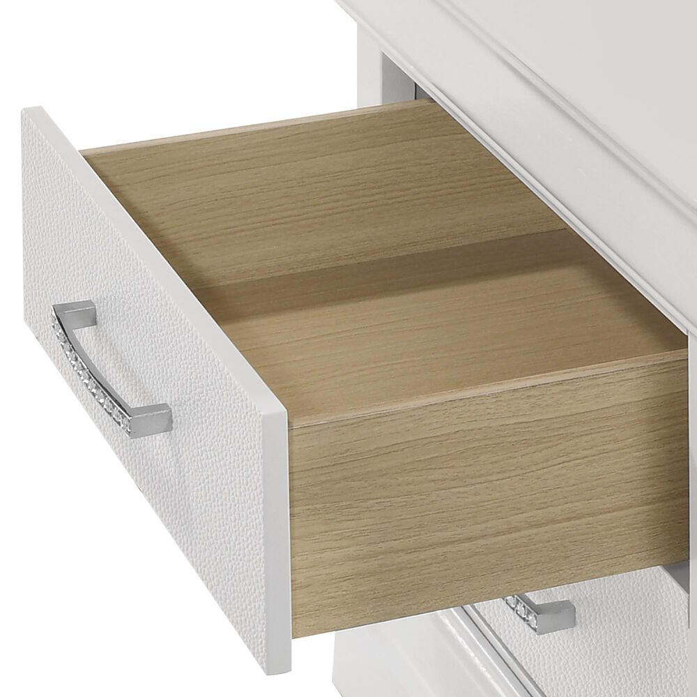 Crown Mark Amalia 5-Piece King Bedroom Set in White, , large