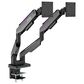 MSI Dual Monitor Mounting Arms in Matte Black and Painted Gray, , large