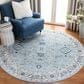 Safavieh Isabella 6"7" Round Light Blue and Cream Area Rug, , large