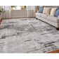 Feizy Prasad Ivory and Charcoal 10" x 13"2" Area Rug, , large