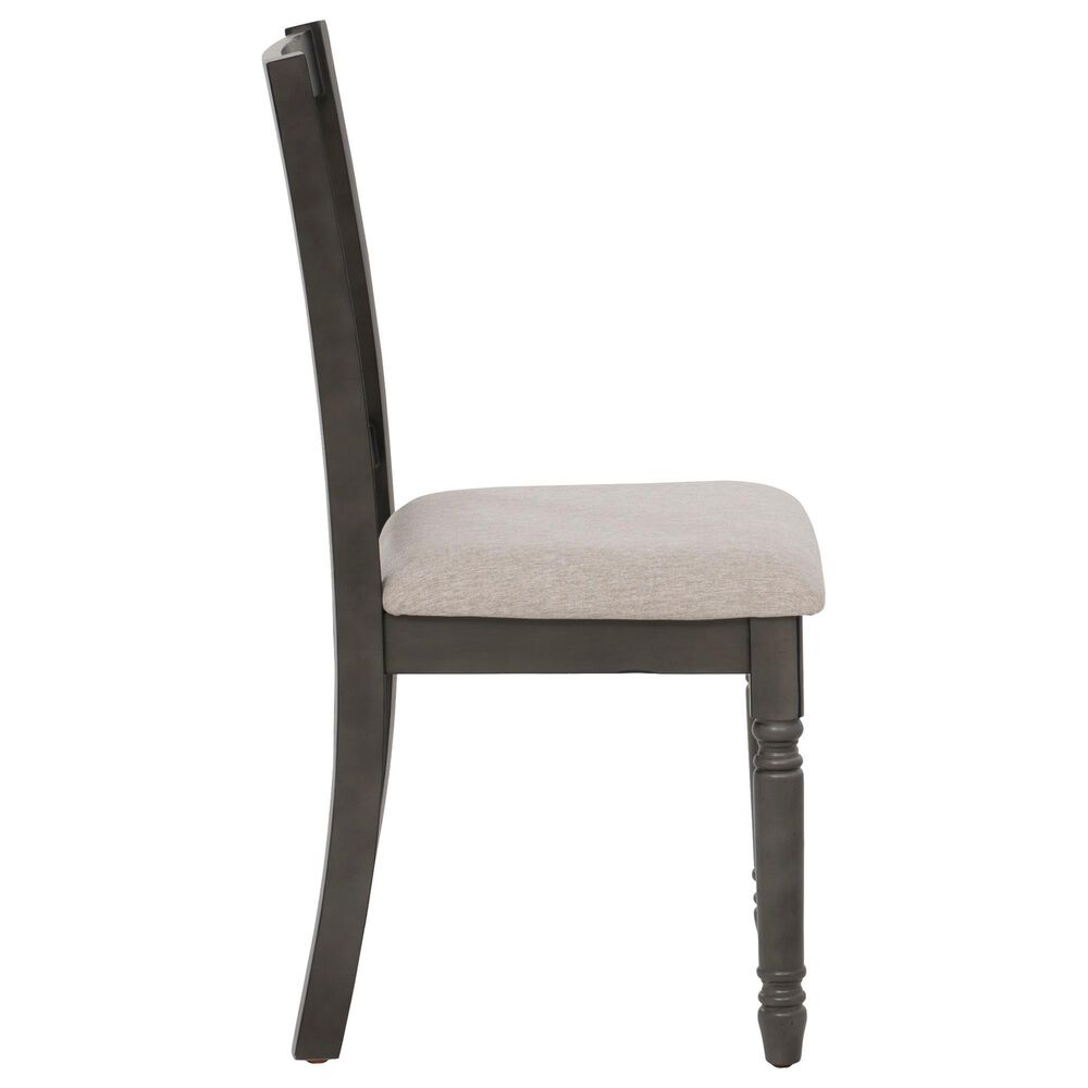 Linon Home Decor Willow Side Chair in Dark Grey, , large
