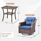 Sunwell Garden 3-Piece Patio Swivel Glider Set with 19.7" Side Table in Navy, , large