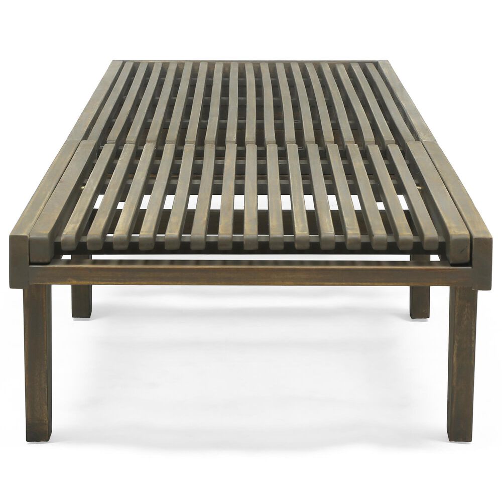 Noble House Nadine Patio Chaise Lounge in Gray NFM