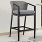 Armen Living Aileen Patio Counter Height Bar Stool in Dark Gray, , large