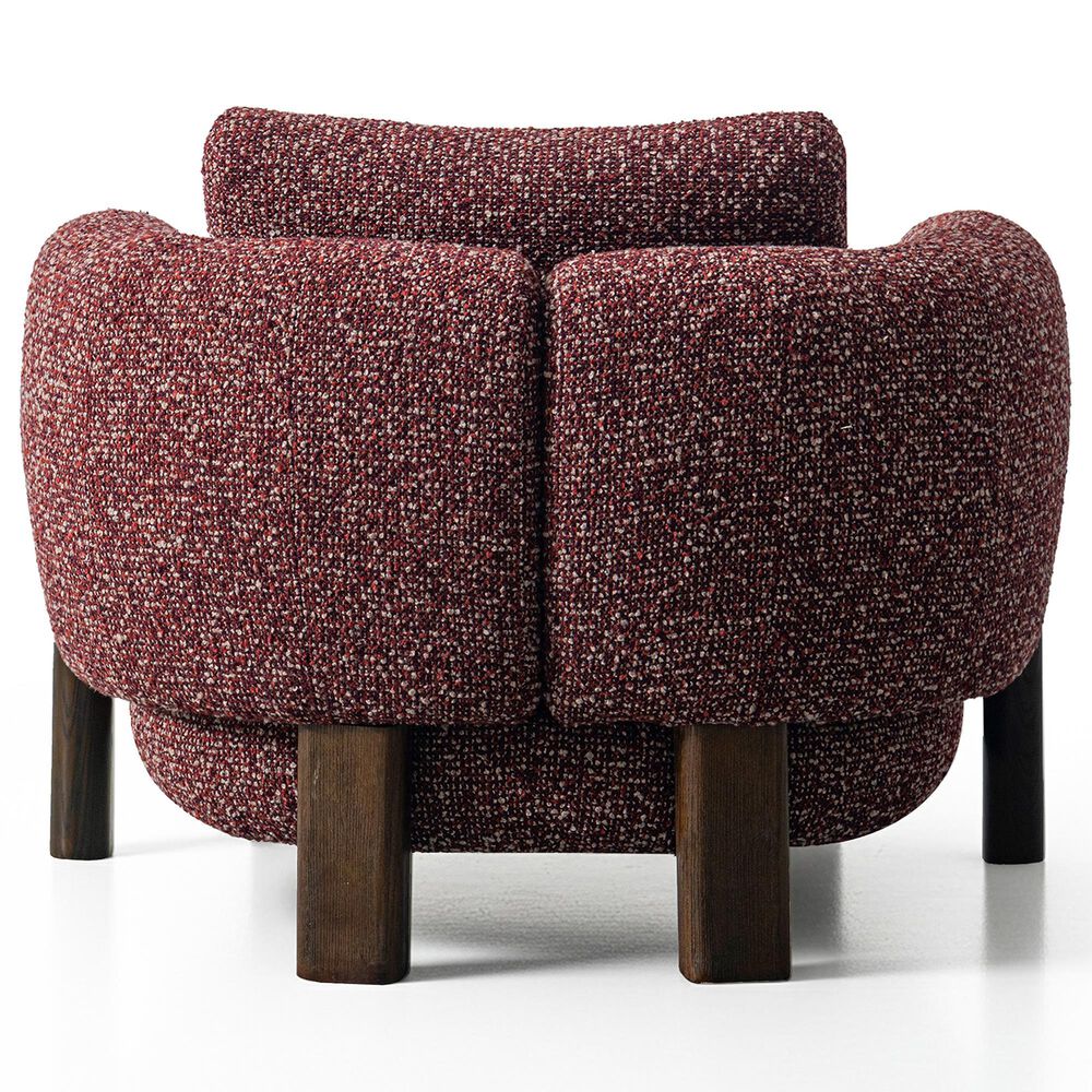 Furniture of America Premier Accent Chair in Burgundy Tweed, , large