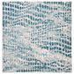 Safavieh Aria 6"6" Square Cream and Teal Area Rug, , large