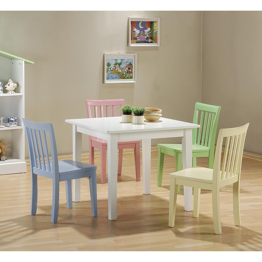 Pacific Landing Kinzie 5 Piece Youth Table and Chair Set, , large