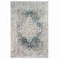 Surya Solar 5" x 7"6" Sky Blue, Charcoal, Light Gray, White and Saffron Area Rug, , large