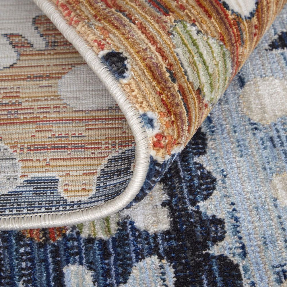 Feizy Melrose Natural 5&#39; x 7&#39;6&quot; Ivory and Multicolor Area Rug, , large