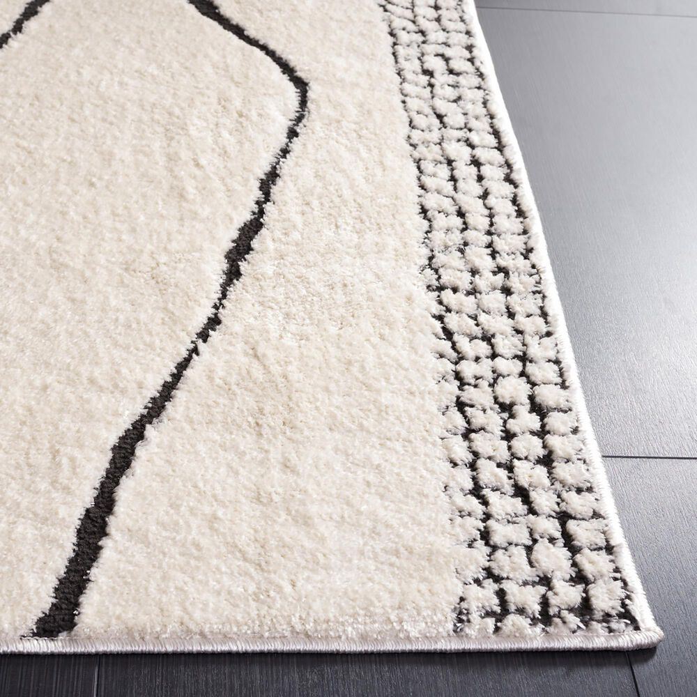 Safavieh Melody MEL104A 2&#39;2&quot; x 8&#39; Ivory and Black Runner, , large
