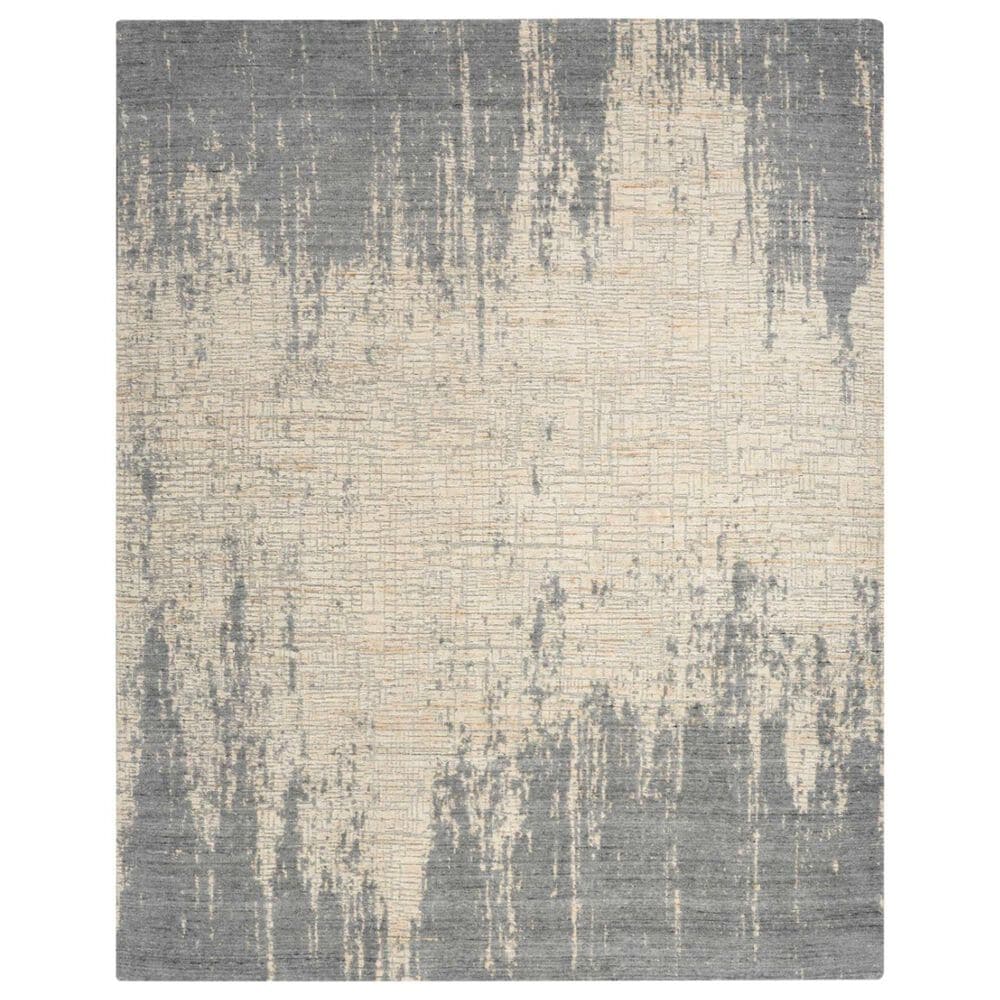 Nourison Harmony 7"9" x 9"9" Slate and Beige Area Rug, , large