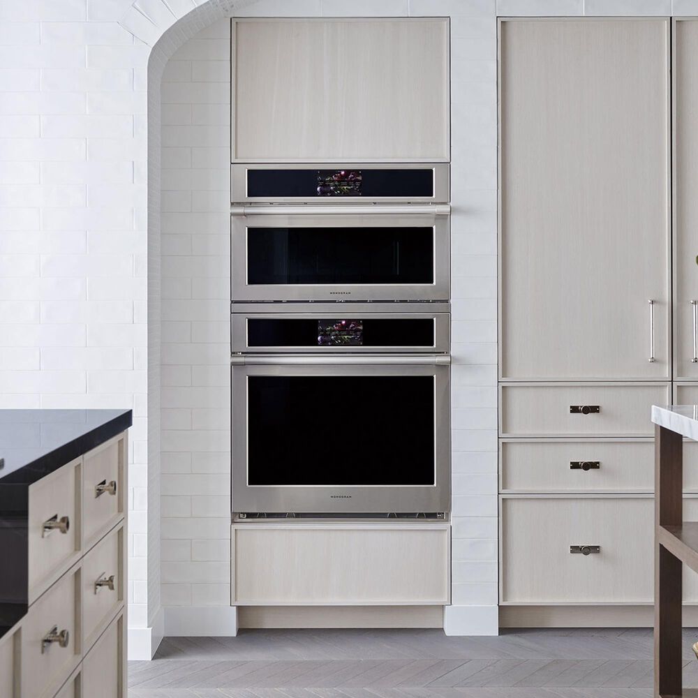 Monogram 30&quot; Smart Electric Convection Single Wall Oven Statement Collection - Stainless Steel, , large