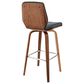 Blue River Renee 31" Swivel Barstool with Gray Cushion in Walnut, , large
