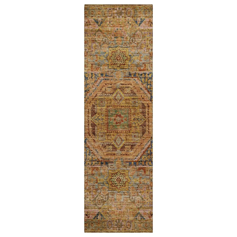 Dalyn Rug Company Silk Road Curry, Paprika, Gold, Copper and Navy 2"3" x 7"6" Runner, , large