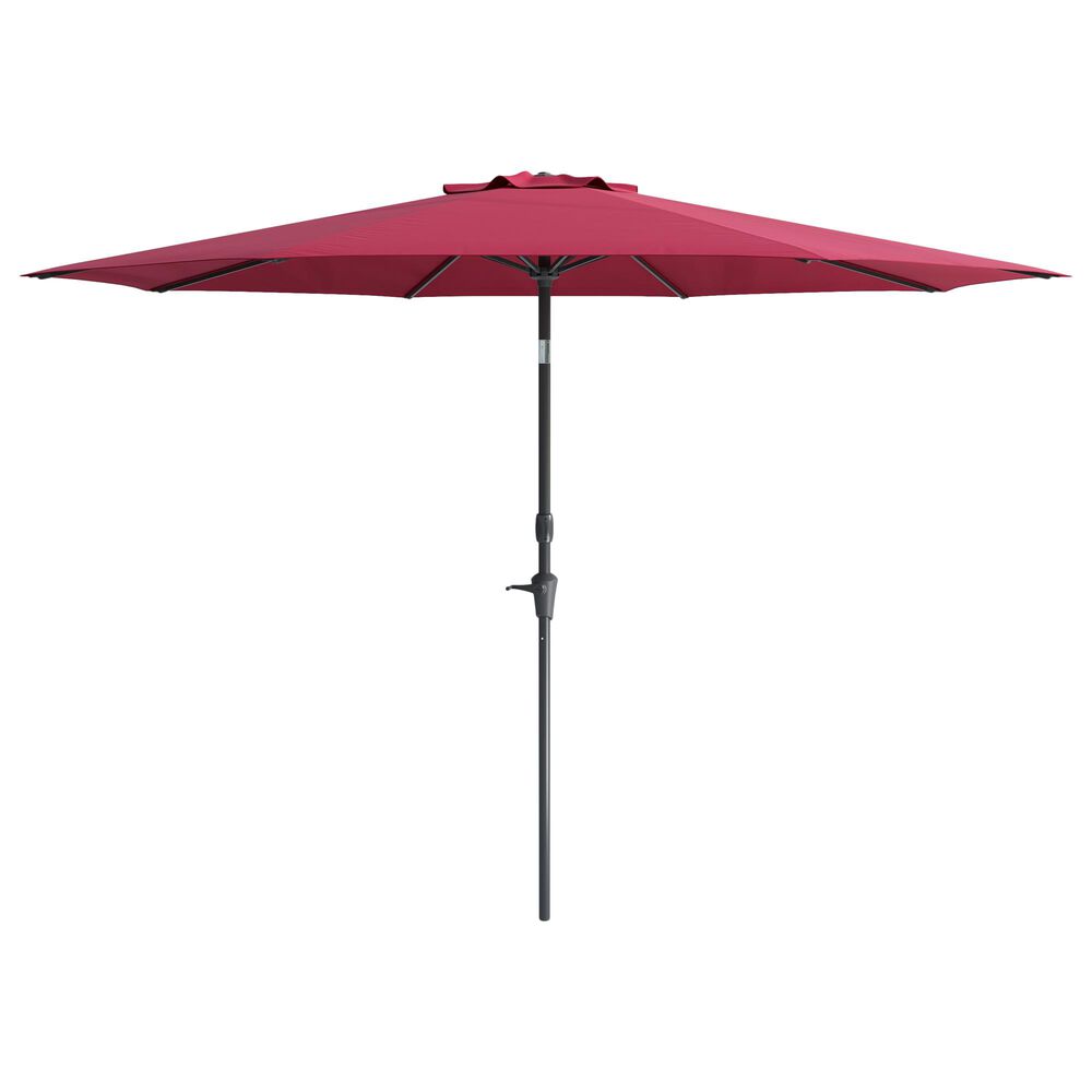 CorLiving 10&#39; UV &amp; Wind Resistant Patio Umbrella in Wine Red, , large