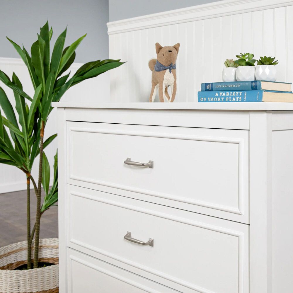 DaVinci Charlie 4-In-1 Convertible Crib and 3-Drawer Dresser in White, , large
