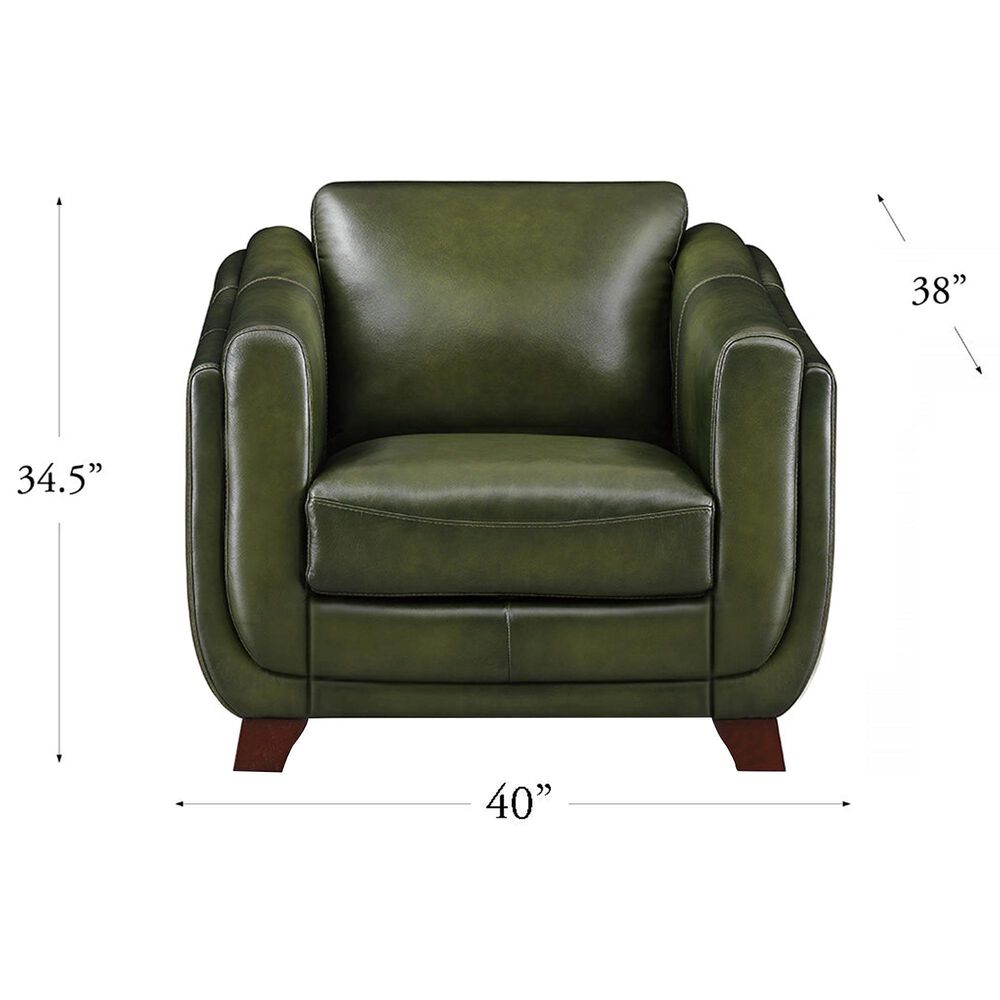 Hydeline Fremont Stationary Chair and Ottoman Set in Emerald, , large