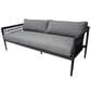 Lloyd Flanders Messina 3-Piece Patio Conversation Set in Matte Charcoal and Cast Slate, , large