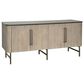 Slatehouse Riley 4-Door Sideboard in Grey and Black, , large