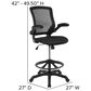 Flash Furniture Drafting Chair in Black, , large