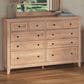 Hawthorne Furniture San Mateo 10-Drawer Dresser in Wheat, , large