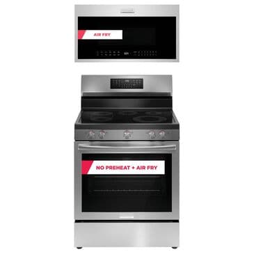 Frigidaire Gallery 2-Piece Kitchen Package with 30" Electric Range with No Preheat and 1.9 Cu. Ft. Over-The-Range Microwave in Stainless Steel, , large