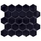 Dal-Tile Artefino Jewel Obsidian 2.5" Framed Hexagon on 12" x 14" Porcelain Mosaic Sheet, , large