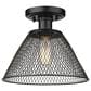 Golden Lighting Carver 1-Light Semi-Flush in Matte Black, , large