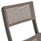 Hearth and Haven Hillside Outdoor Foldable Bistro Chair in Grey and Brown (Set of 2), , large