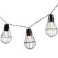 The Gerson Company 6" Solar Patio String Lights with Warm White LED Bulbs in Black, , large