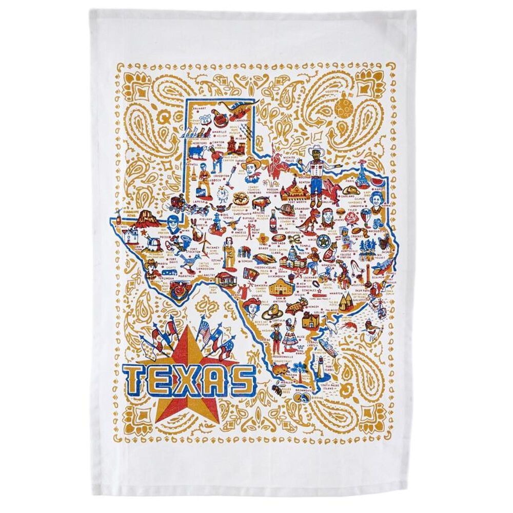 One Hundred 80 Degrees Texas Dish Towel in Multicolor, , large