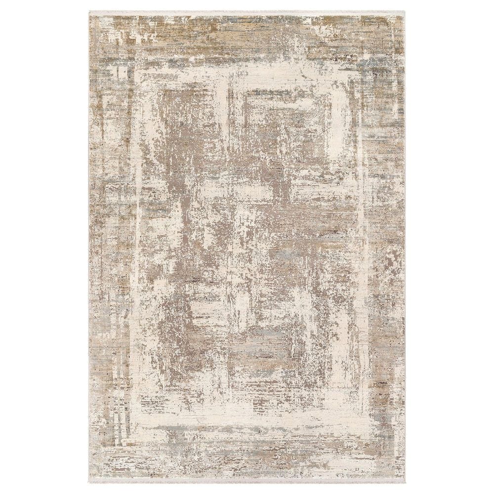 Surya Solar 2" x 3" Cream, Taupe, Gray, Medium Brown, Medium Gray, Tan and Light Gray Area Rug, , large