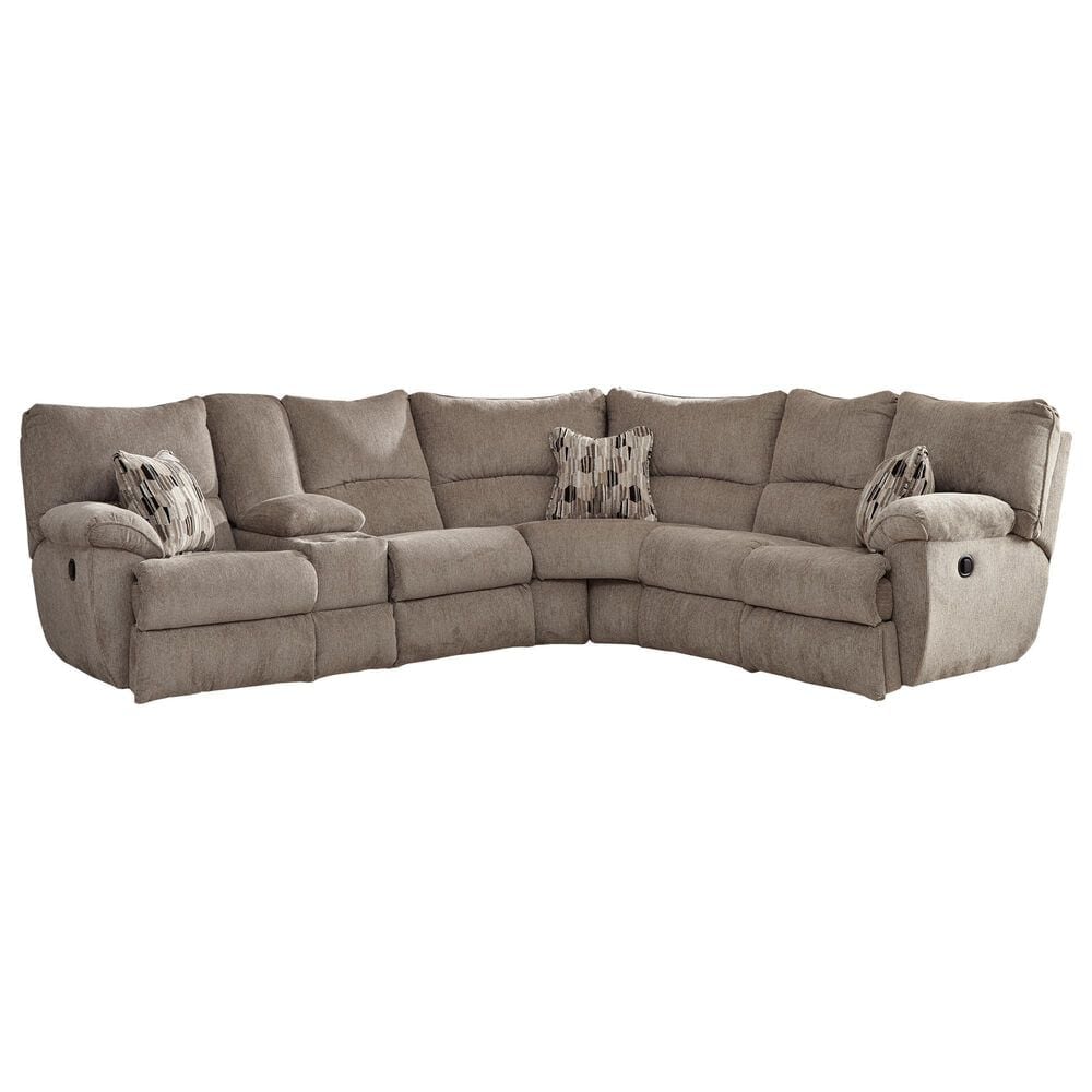 Catnapper Elliott 2-Piece Power Lay Flat Reclining Sectional in Pewter, , large