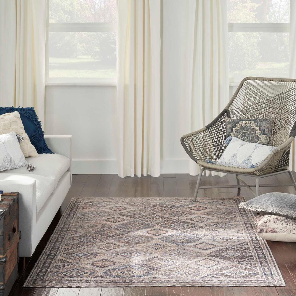 57 Grand by Nicole Curtis Series 1 4&#39; x 6&#39; Ivory, Grey and Latte Brown Area Rug, , large