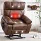 Hearth and Haven Large Power Lift Recliner in Brown, , large