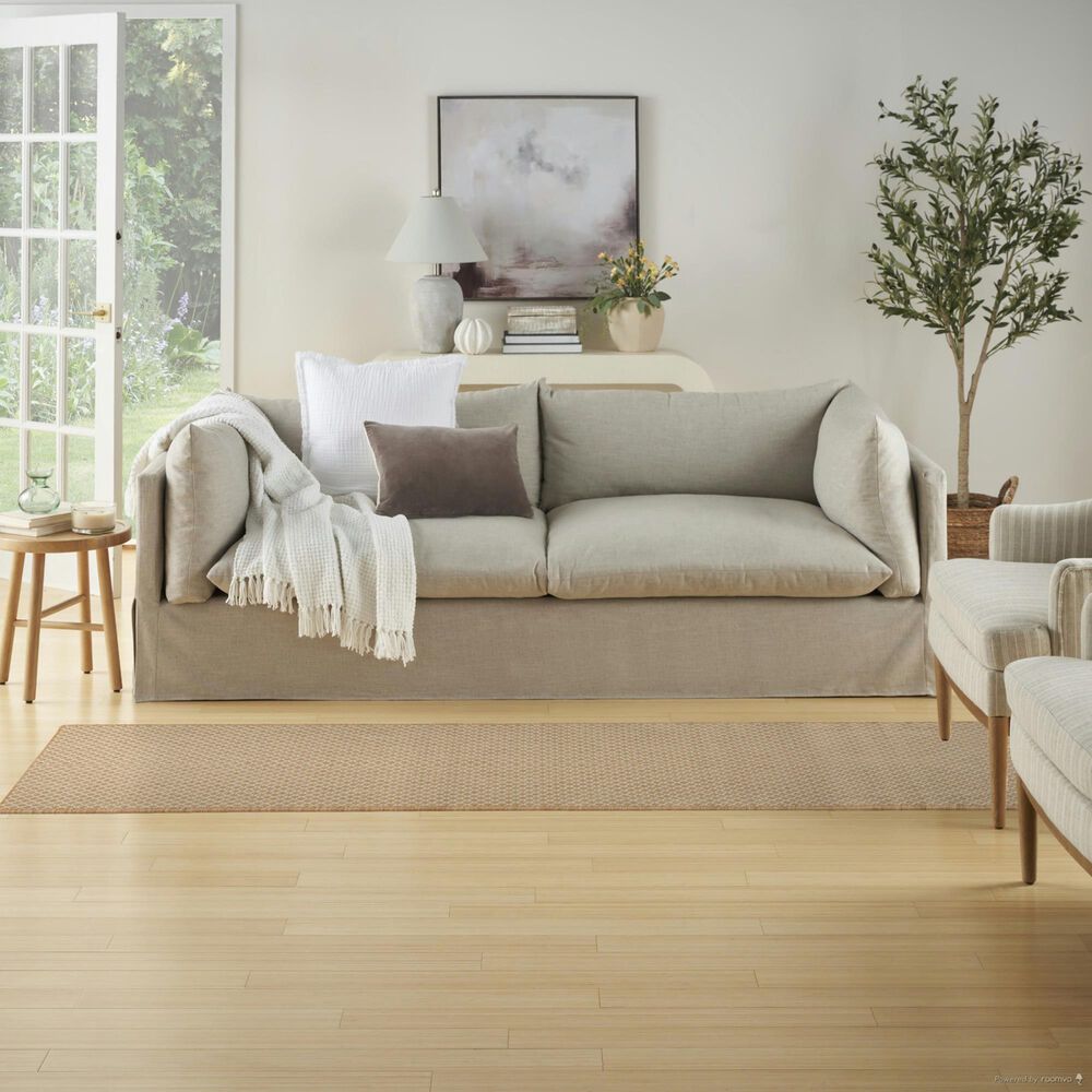 Nourison Courtyard Natural 2&#39;2&quot; x 8&#39; Indoor/Outdoor Runner, , large