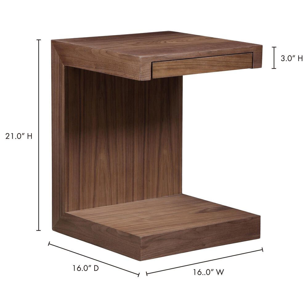 Moe&#39;s Home Collection Zio Side Table in Brown, , large