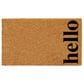 Callaway Vertical Hello 2" x 3" Natural and Black Door Mat, , large