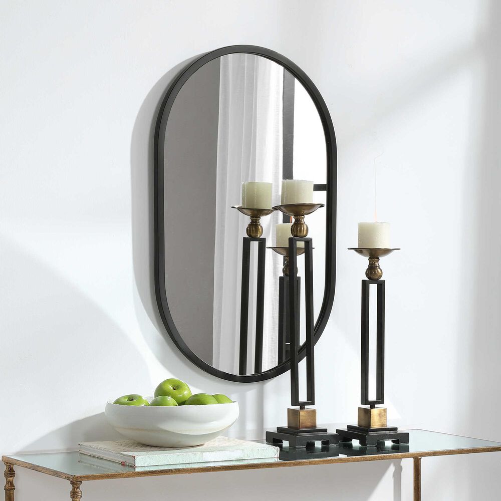 Salt &amp; Light 32&quot; x 20&quot; Wall Mirror in Matte Black, , large