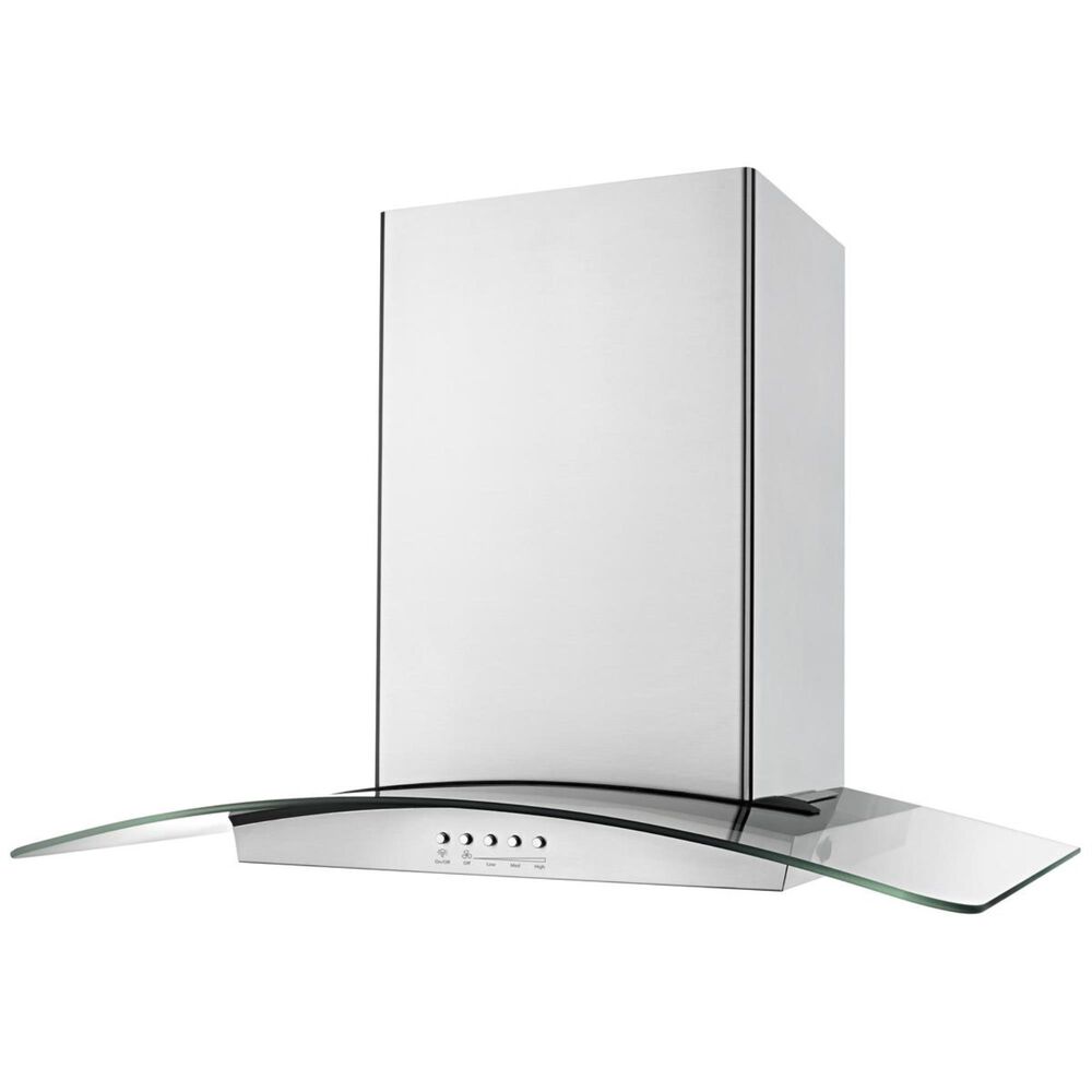 Whirlpool 36&quot; Modern Glass Wall Mount Range Hood, , large
