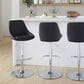 LumiSource Diana Adjustable Barstool with Black Faux Leather Upholstery in Chrome (Set of 2), , large