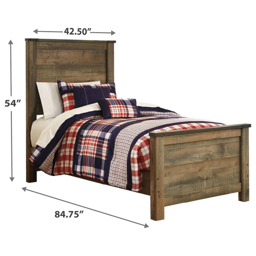 Ashley Trinell Twin Bed in Brown, , large