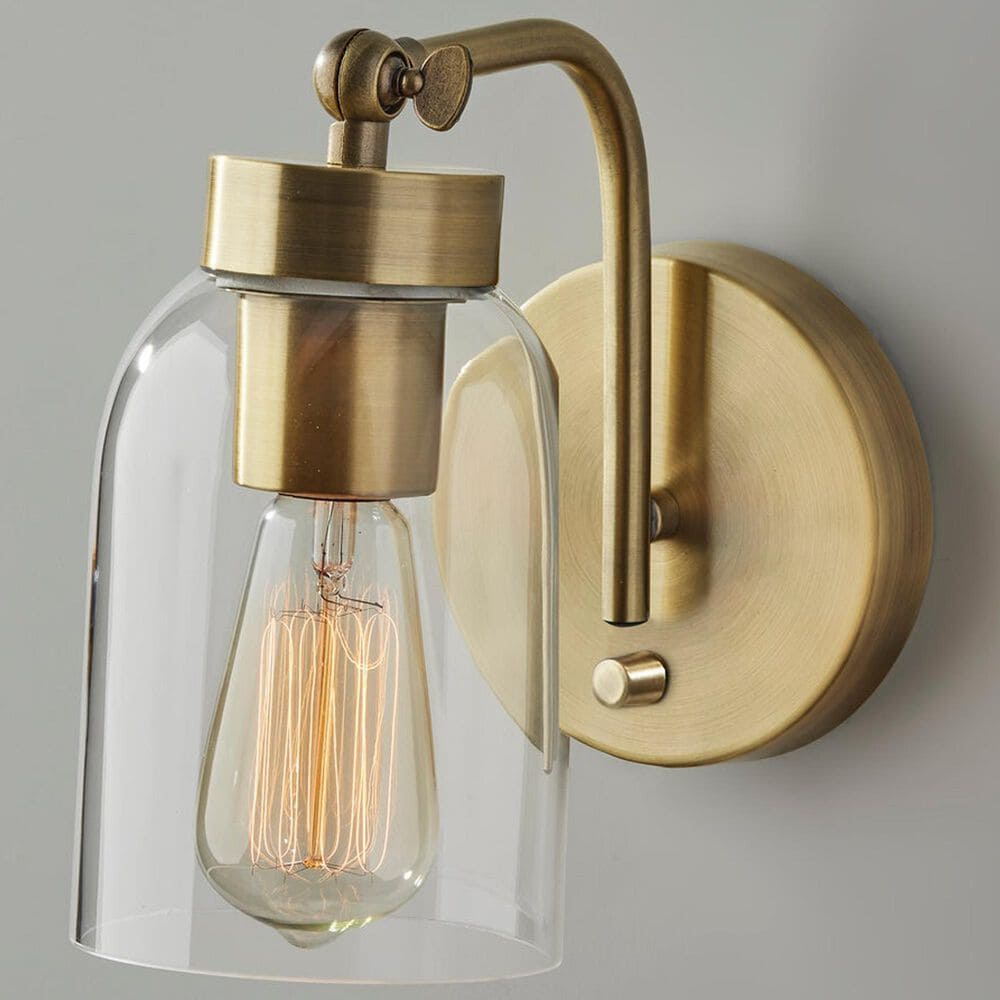 Adesso Bristol Wall Lamp in Antique Brass, , large