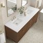 James Martin Vanities Myrrin 72" Double Vanity in Mid-Century Walnut with 3 cm White Zeus Quartz Top, , large