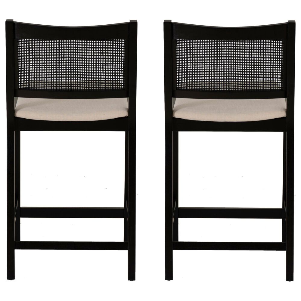 Linon Home Decor Bauer Counter Stool in Black (Set of 2), , large