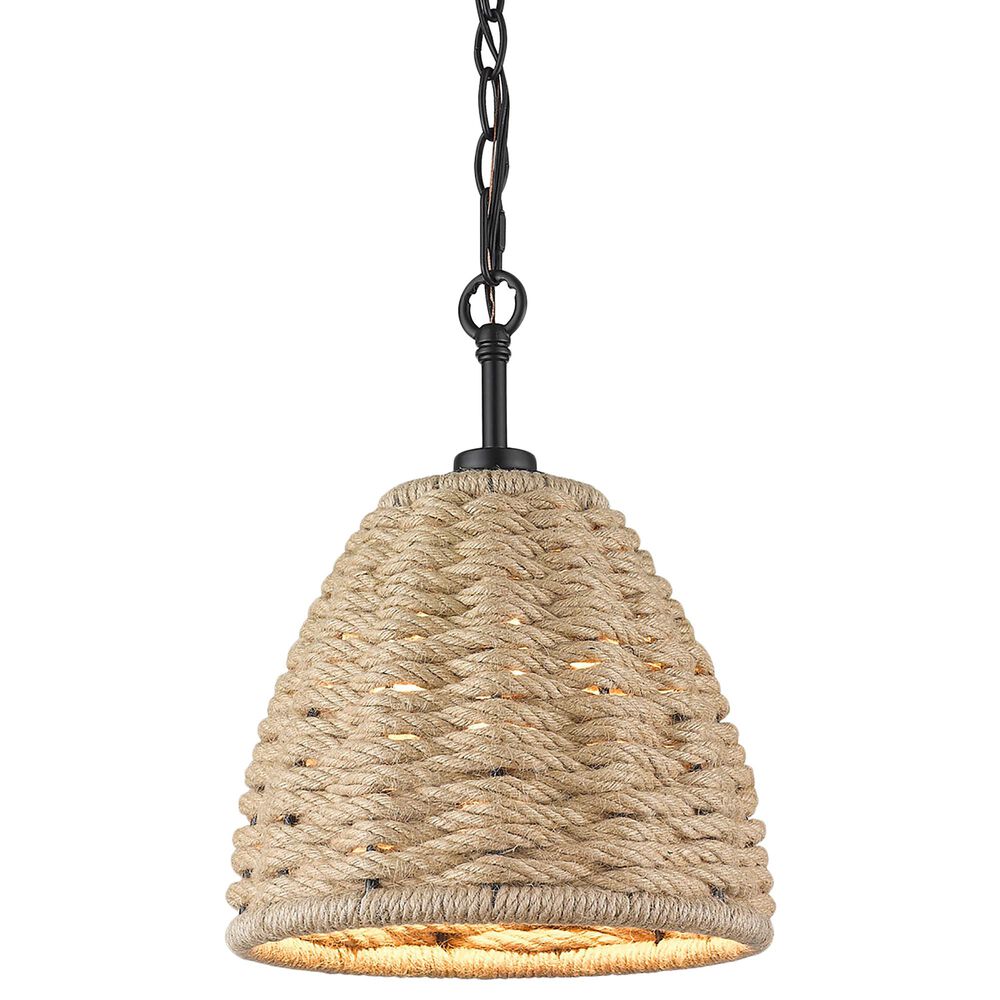 Golden Lighting Hathaway Mini Pendant in Matte Black, , large