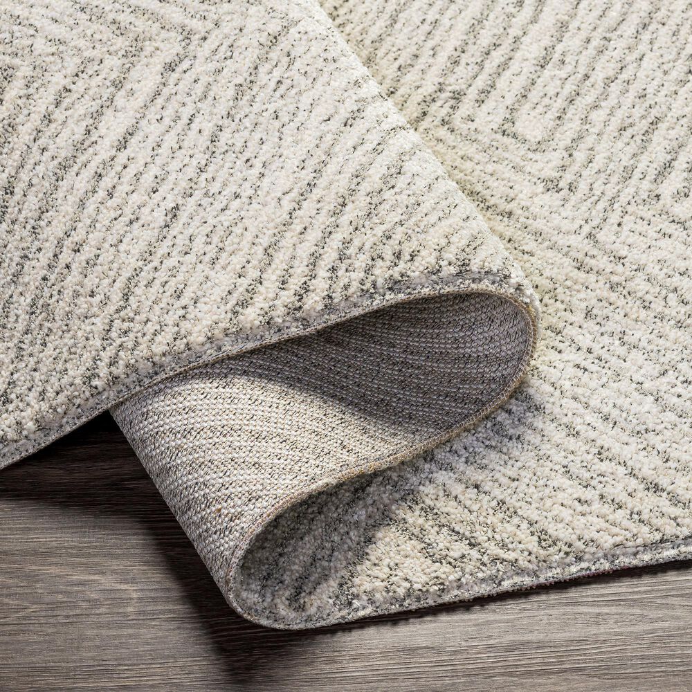 Surya Gavic 4&#39; x 6&#39; Light Slate, Light Beige and Black Area Rug, , large