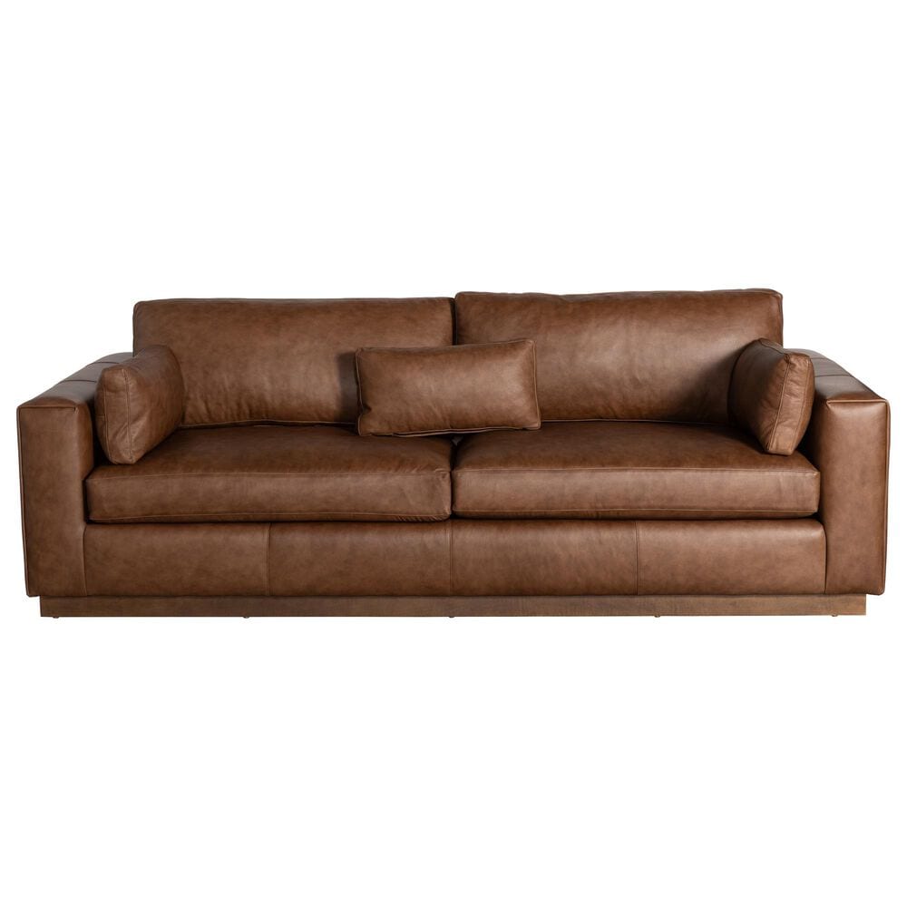 Bradington-Young Grady Leather Sofa in Mushroom, , large